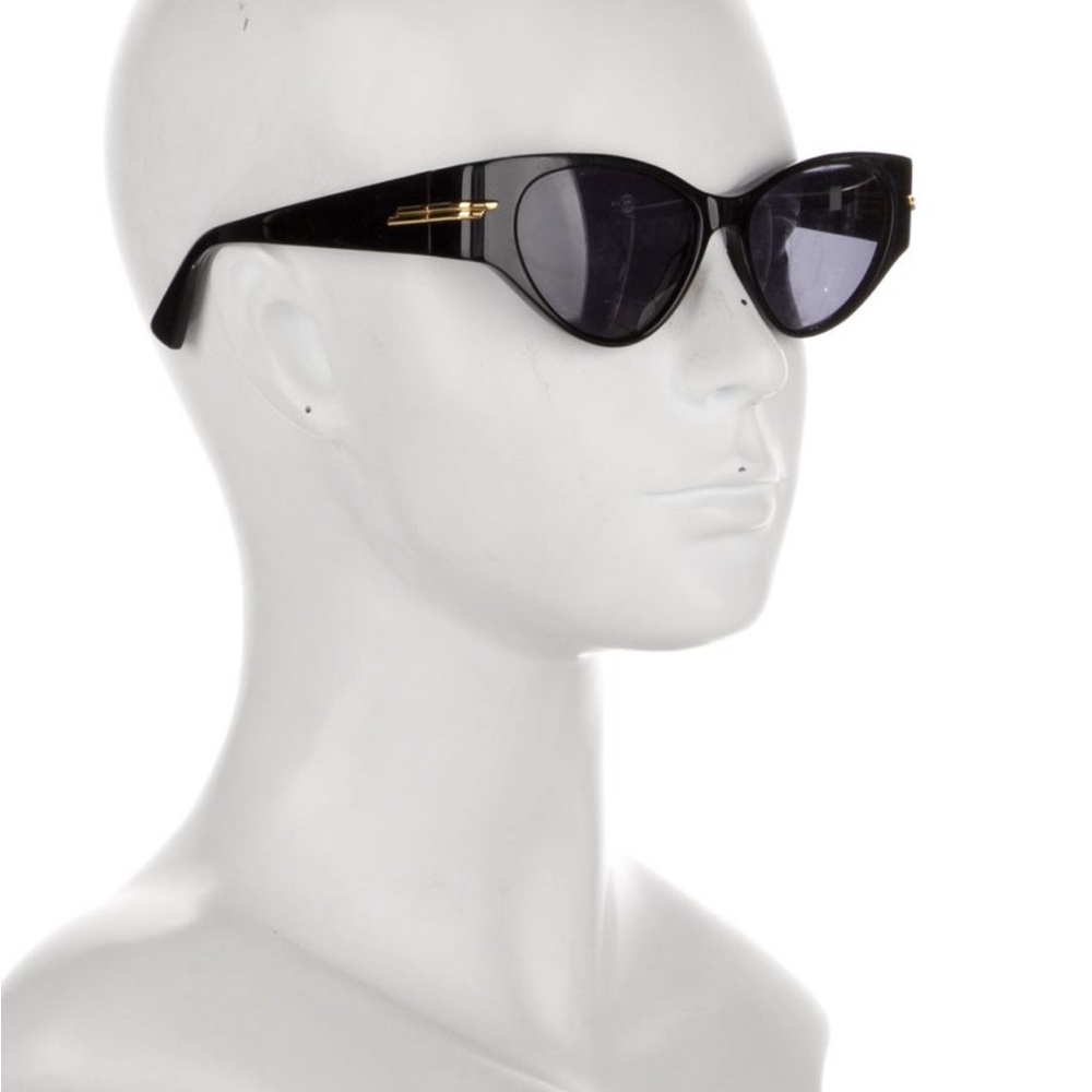 Bottega Veneta Black Sunglasses with Gold Detail